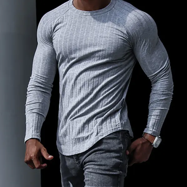 Men's Casual Tight Long Sleeve T-Shirt - Craftshock.com 