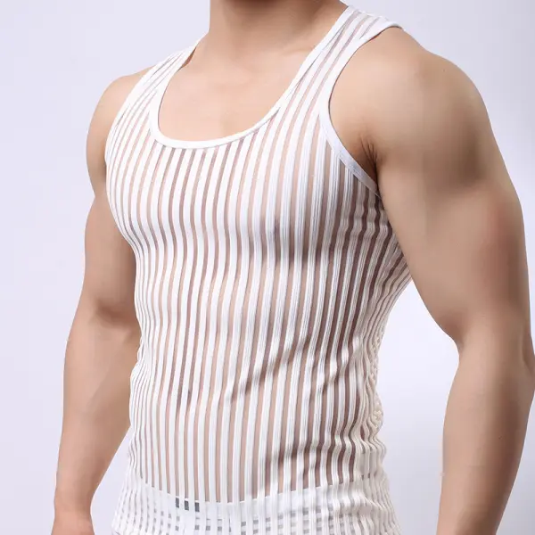 Mesh Transparent Breathable Racerback Vest - Mobivivi.com 