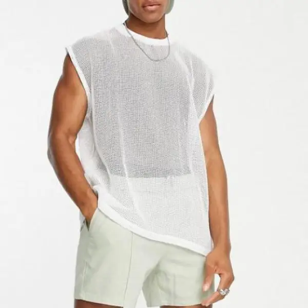 Perspective Hollow Eye-catching Casual Sexy Men's Vest - Villagenice.com 
