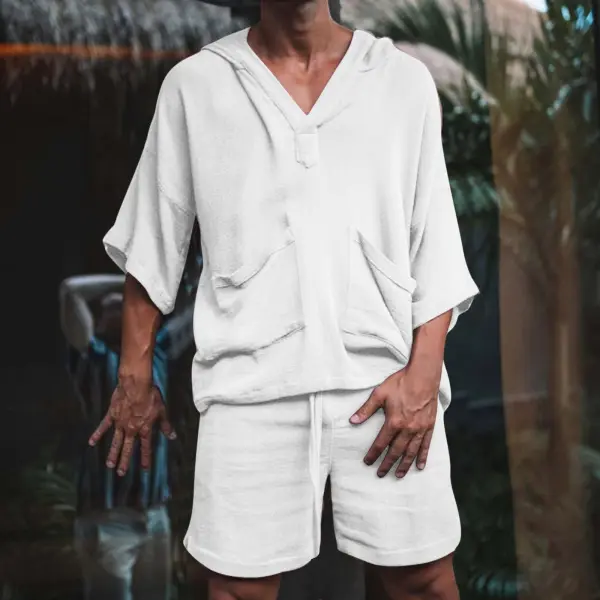 Cotton Linen Loose Casual Suit Vacation Men's Clothing - Keymimi.com 