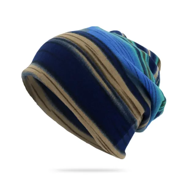 Men's Printed Thermal Scarf Knitted Hat - Keymimi.com 