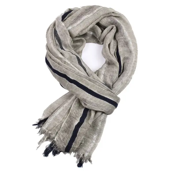 Men's Scarf Cotton Linen Ethnic Scarves Pashmina Fringed Long Shawl Stole Shawl Wrap - Menilyshop.com 