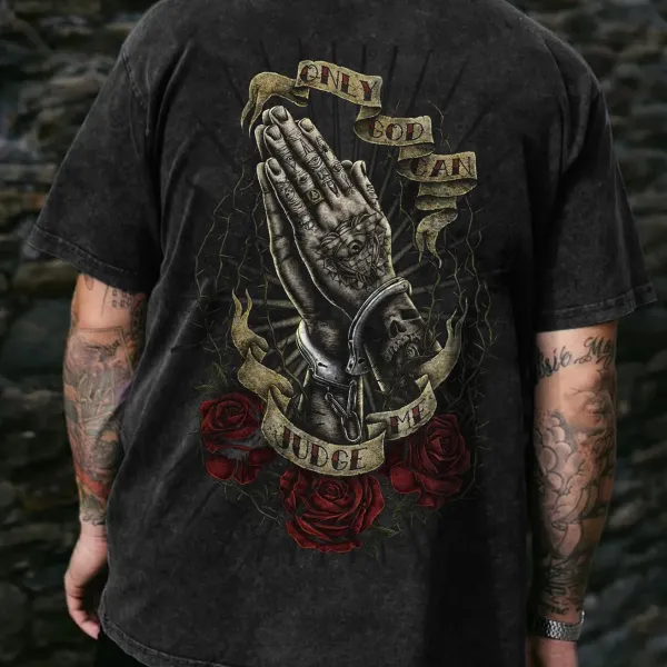 Hands Printed Graphic T-shirt - Jumbochic.com 