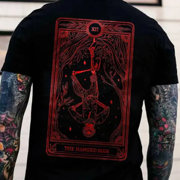 Tarot Hanging Man Print T-shirt - Jumbochic.com 