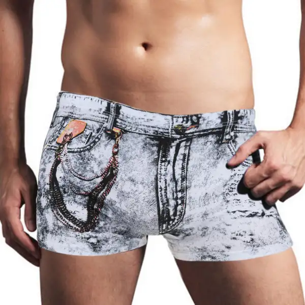 Imitation Denim Printed Sexy Shorts - Craftshock.com 