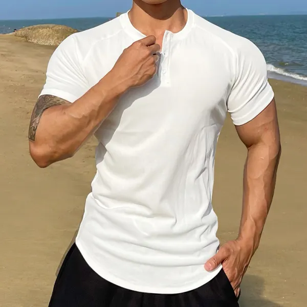 Men's Training Solid Color Sports T-shirt - Mobivivi.com 
