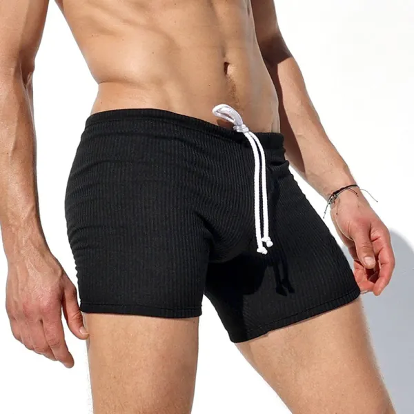 Men's Solid Color Tight Sexy Shorts - Fineyoyo.com 
