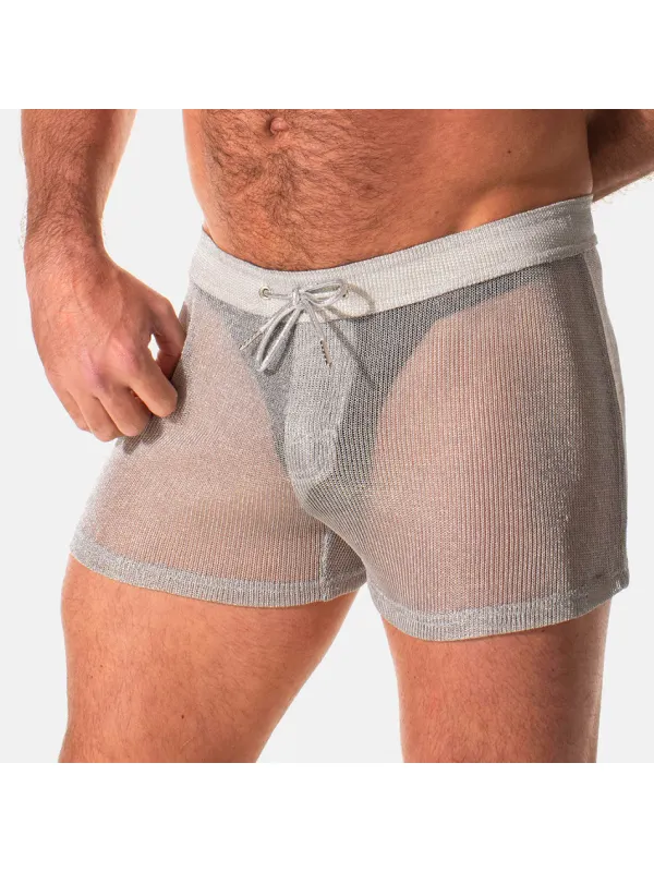 Men's Mesh See-through Sexy Mini Shorts - Spiretime.com 