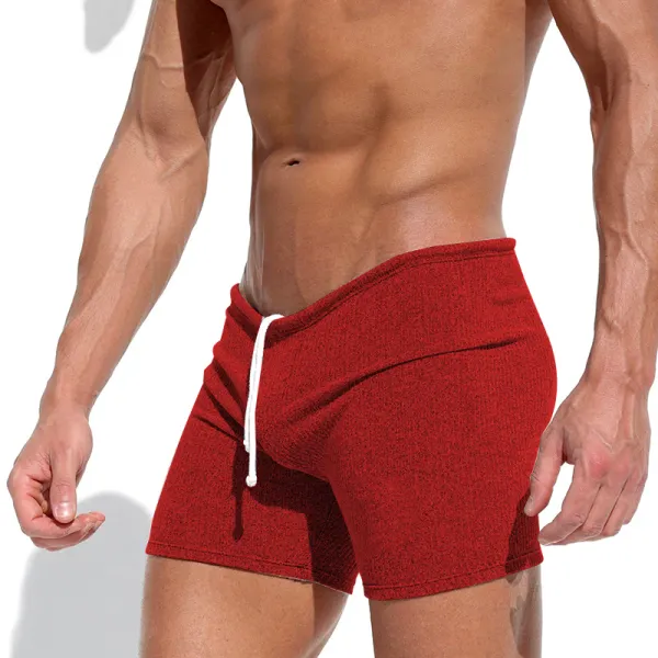 Men's Solid Color Sexy Tight Shorts - Mobilittle.com 