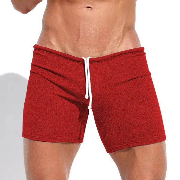 Men's Solid Color Sexy Tight Shorts - Ootdyouth.com 