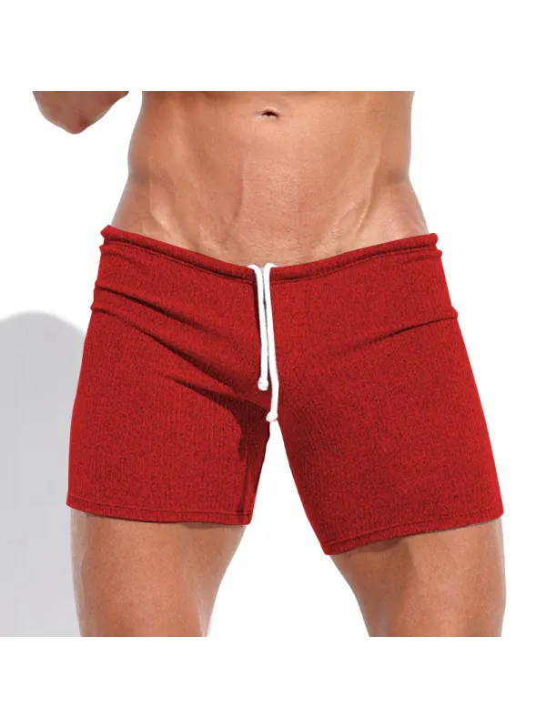 Men's Solid Color Sexy Tight Shorts - Ootdmw.com 
