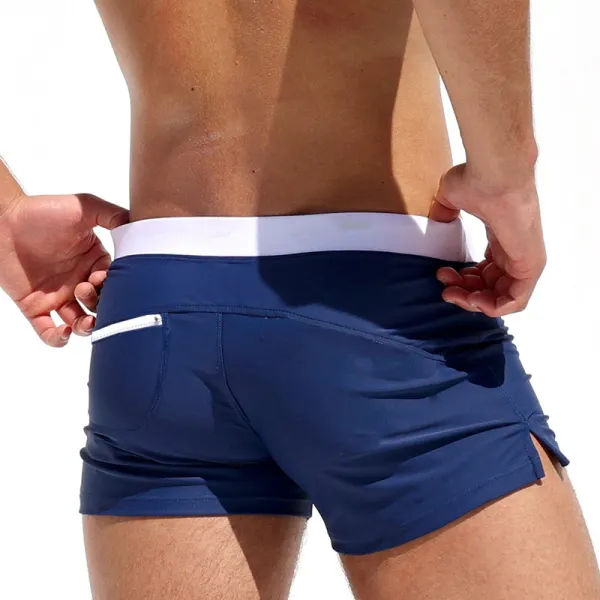 Contrasting Pocket Tight Shorts - Dozenlive.com 