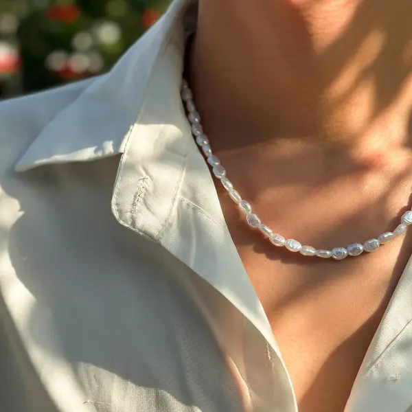 Men's Trend Special-shaped Pearl Necklace - Keymimi.com 