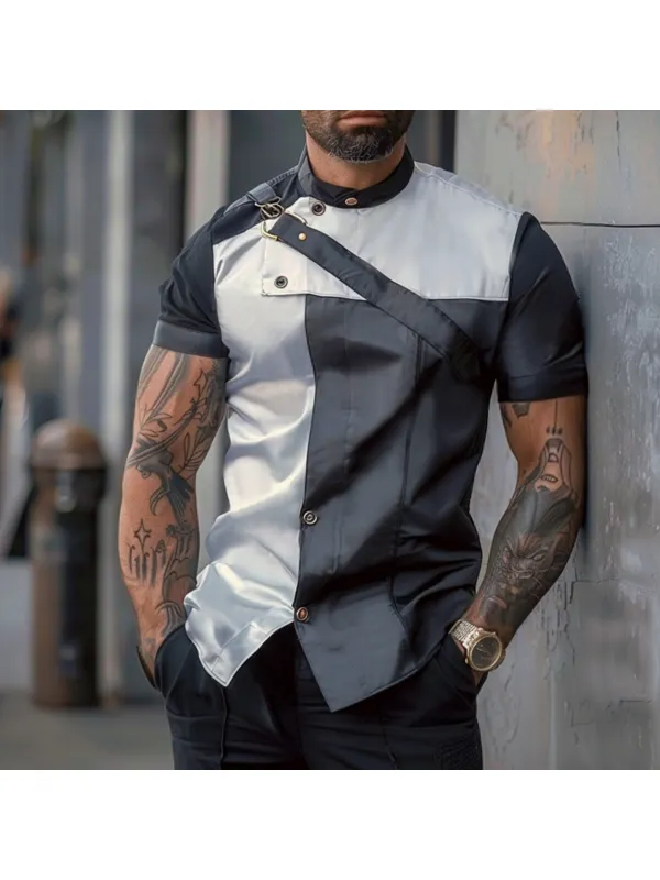 Men's Color Block Personalized Shirt - Localziv.com 