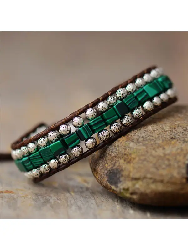 Unisex Malachite Natural Stone N Bracelet - Shopyiyistories.com 