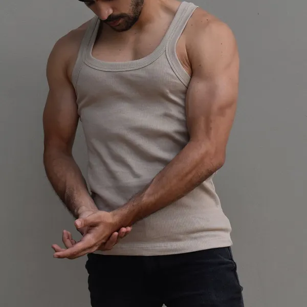 Men's Basic Stretch Casual Sleeveless Tank Top - Mobivivi.com 