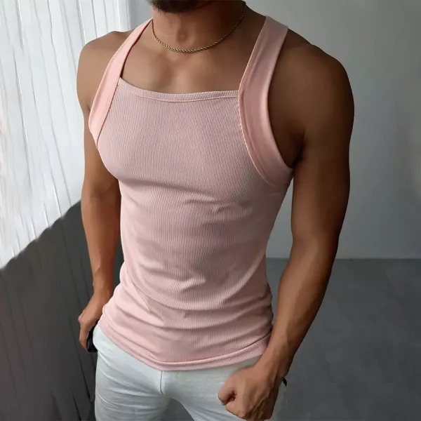 Men's Plain Basic Casual Tank Top - Ootdyouth.com 