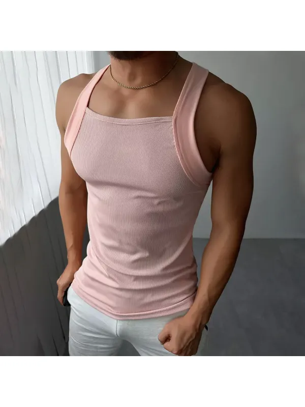 Men's Plain Basic Casual Tank Top - Ootdmw.com 