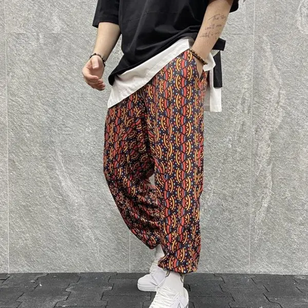 Men's Bohemian Ethnic Print Casual Pants - Mobivivi.com 