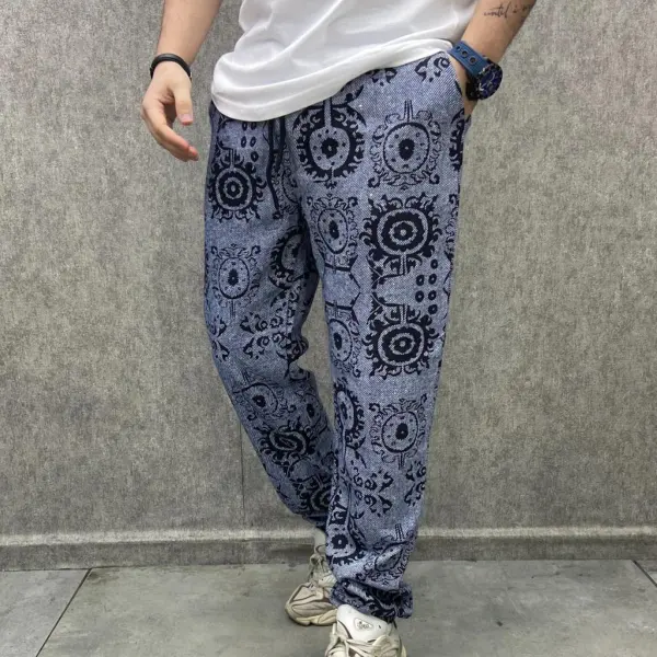 Men's Bohemian Ethnic Print Casual Pants - Keymimi.com 