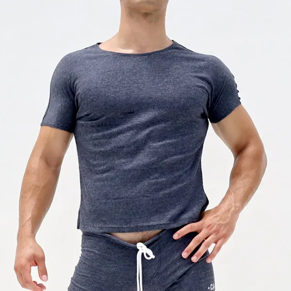 Men's Tight Solid Color T-shirt - Dozenlive.com 