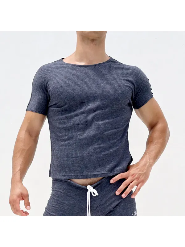 Men's Tight Solid Color T-shirt - Ootdmw.com 