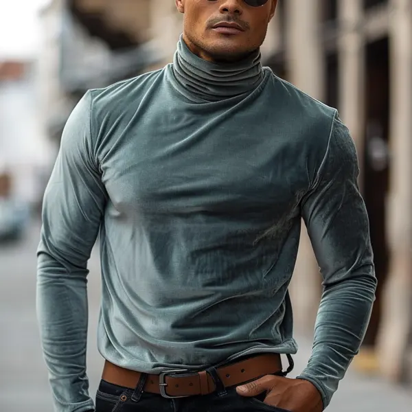 Casual Tight Muscular Men Long Sleeve T-Shirt - Mobivivi.com 