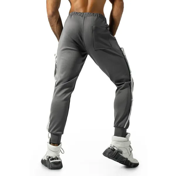 Men's Solid Color Lace-up Leggings - Mobivivi.com 