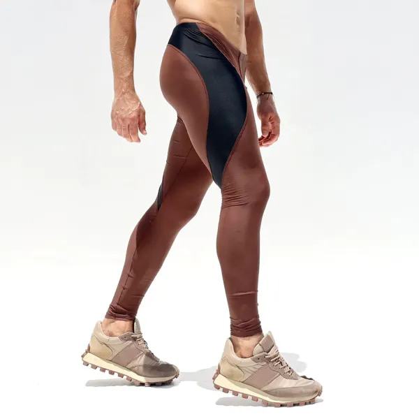 Casual Fitness Contrast Color Tight Trousers - Fineyoyo.com 