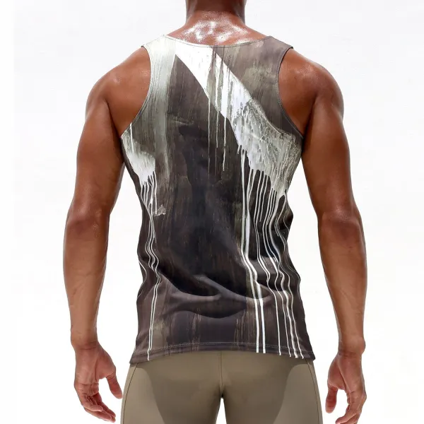 Men's Fitness Printed Sexy Vest - Fineyoyo.com 