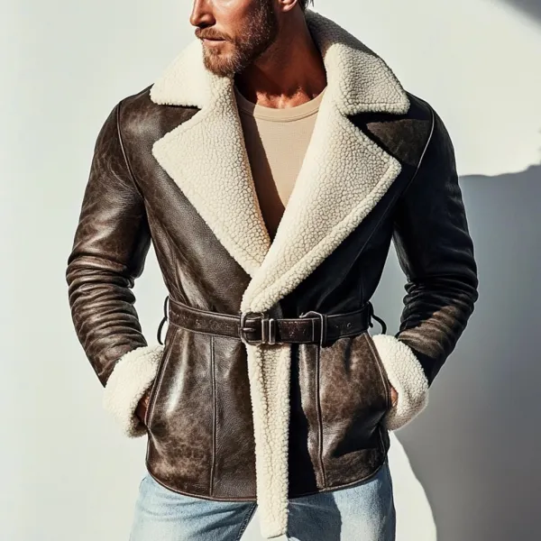 Men's Winter Leather Casual Warm Casual Coat - Mobivivi.com 