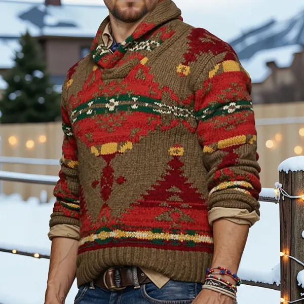Men's Long Sleeve Pullover Sweater - Bustalent.com 