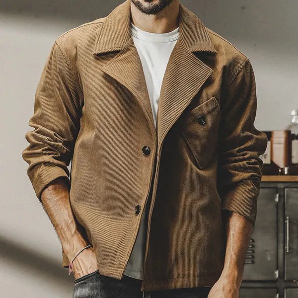 Men's Vintage Corduroy Suit Jacket - Menilyshop.com 