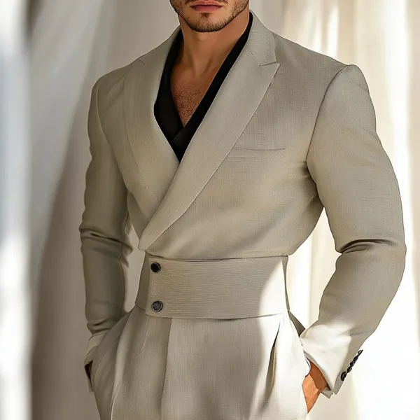 Men's Solid Color Casual Jumpsuit - Bustalent.com 