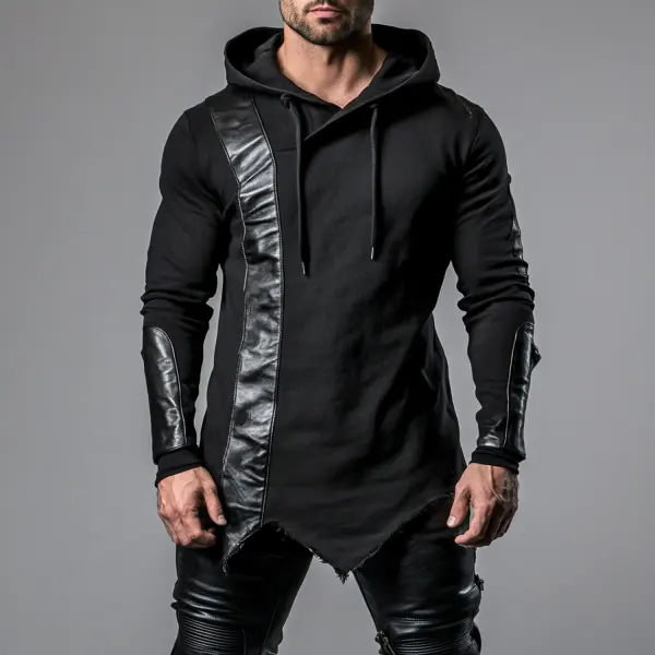 Men's Skinny Paneled Hoodie - Freemacho.com 