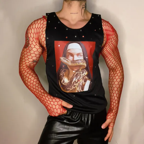 Fashionable Casual Printed Tight T-shirt - Mobilittle.com 