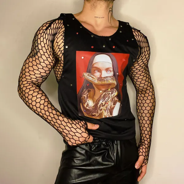 Casual Printed Tight T-shirt - Mobilittle.com 