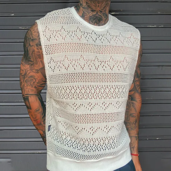 Men's Basic Mesh Design Vest - Craftshock.com 