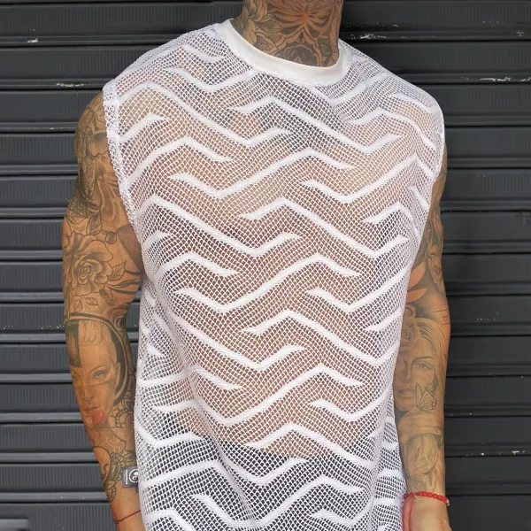 Men's Mesh Basic Vest - Craftshock.com 