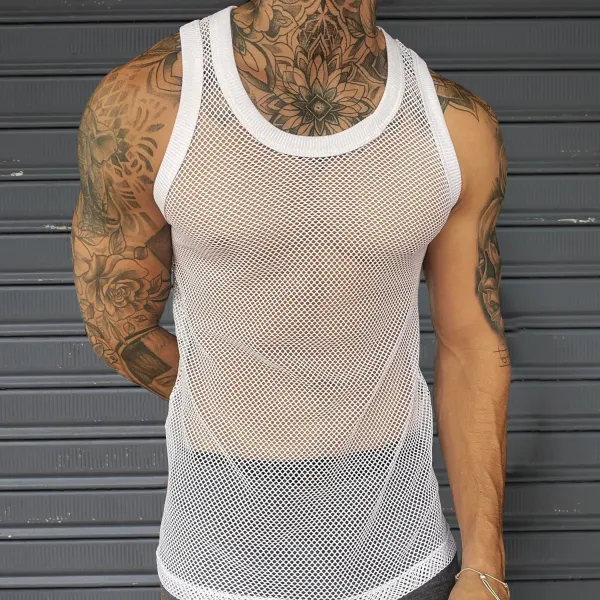 Men's Mesh Design Vest - Craftshock.com 