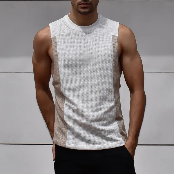 Men's Simple Round Neck Vest - Bustalent.com 