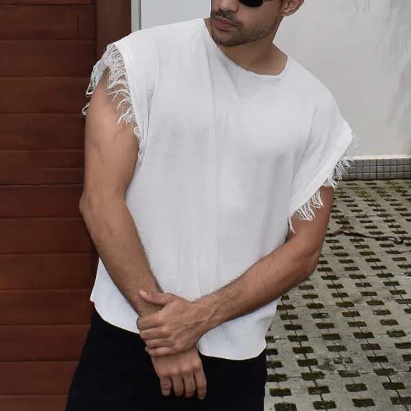 Men's Basic Crew Neck Vest - Bustalent.com 