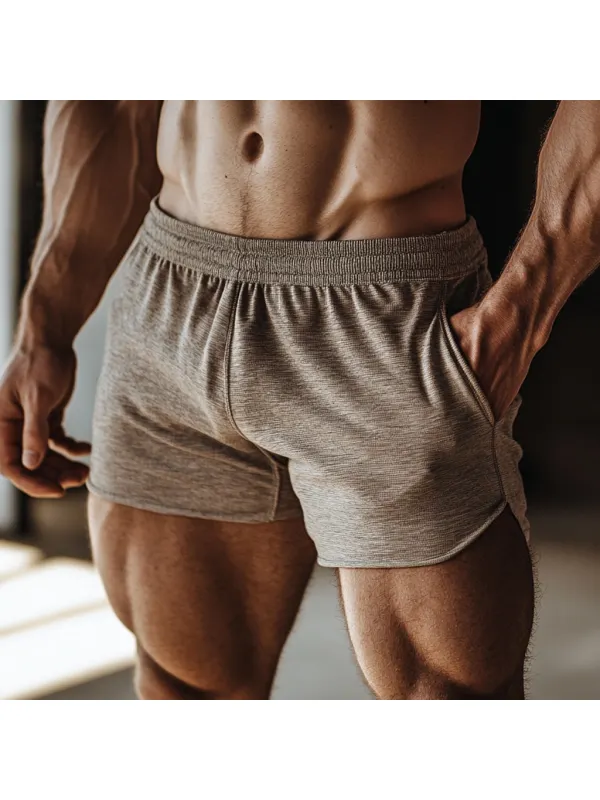 Men's Stretch Rib Knit Sexy Casual Shorts - Aptkoi.com 