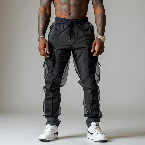 Training Mesh Design Sports Trousers - Mobivivi.com 