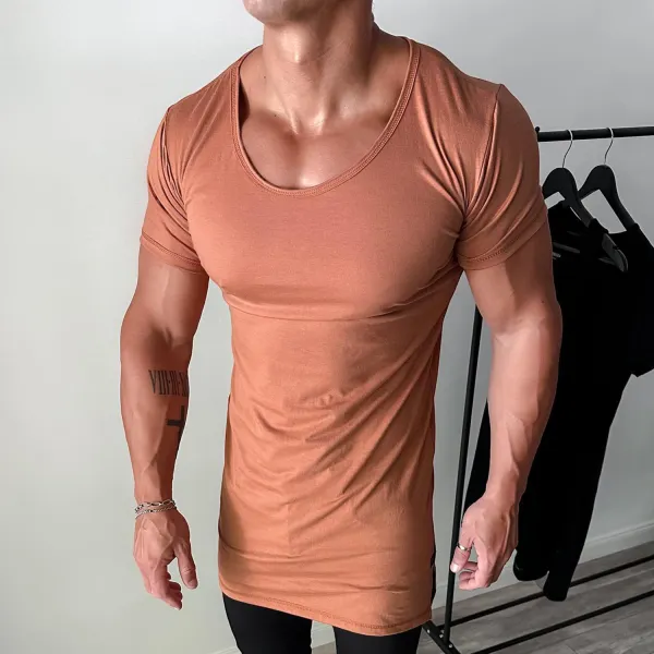 Men's Fitness Tight Short Sleeve T-Shirt - Menilyshop.com 