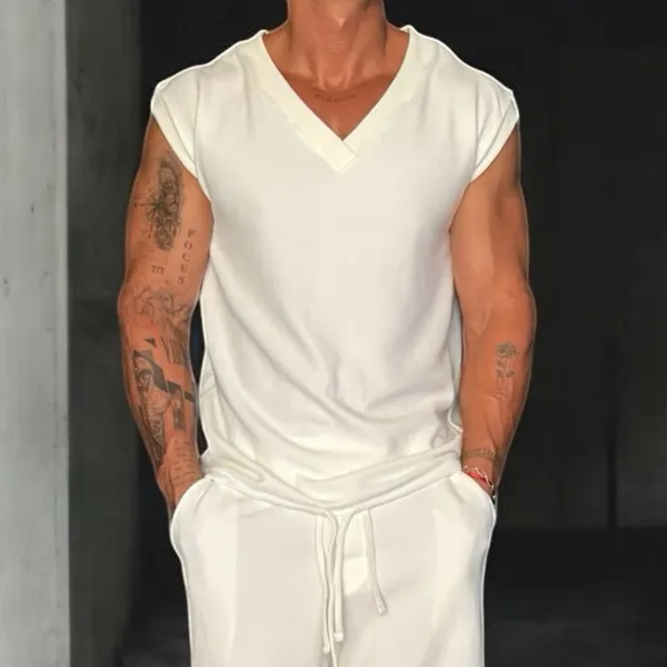 Casual V-neck Vest - Craftshock.com 