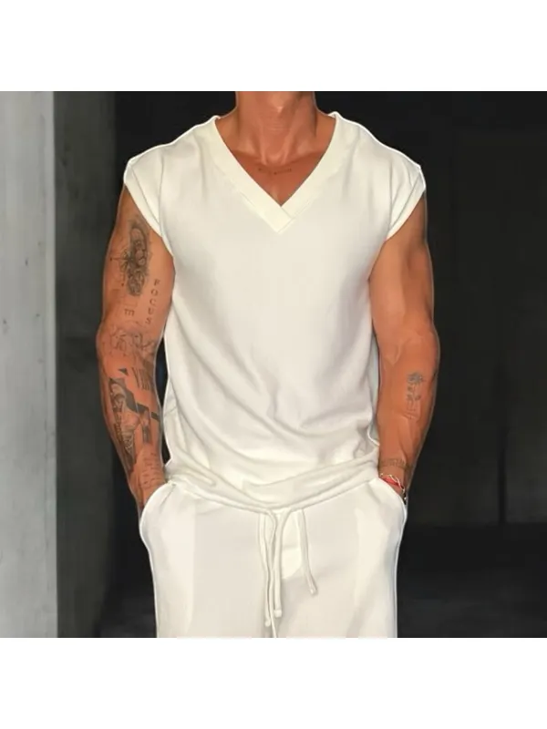 Casual V-neck Vest - Shopyiyistories.com 