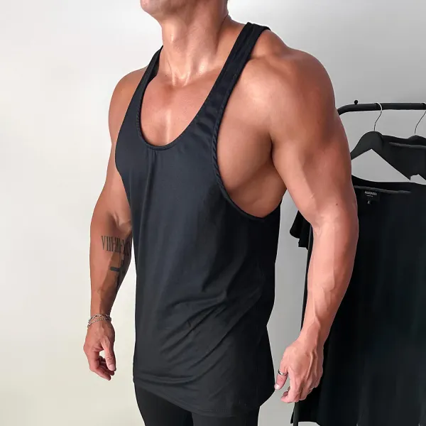 Men's Fitness Basic Vest - Bustalent.com 