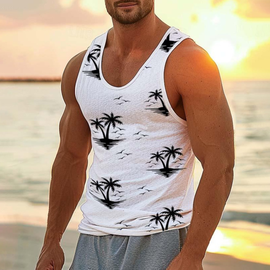 

Men's Casual Print Tank Top