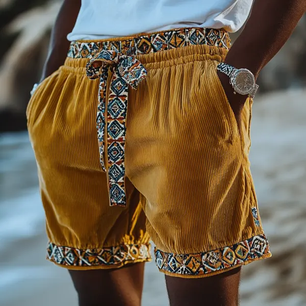 Vacation Casual Ethnic Print Shorts - Mobivivi.com 